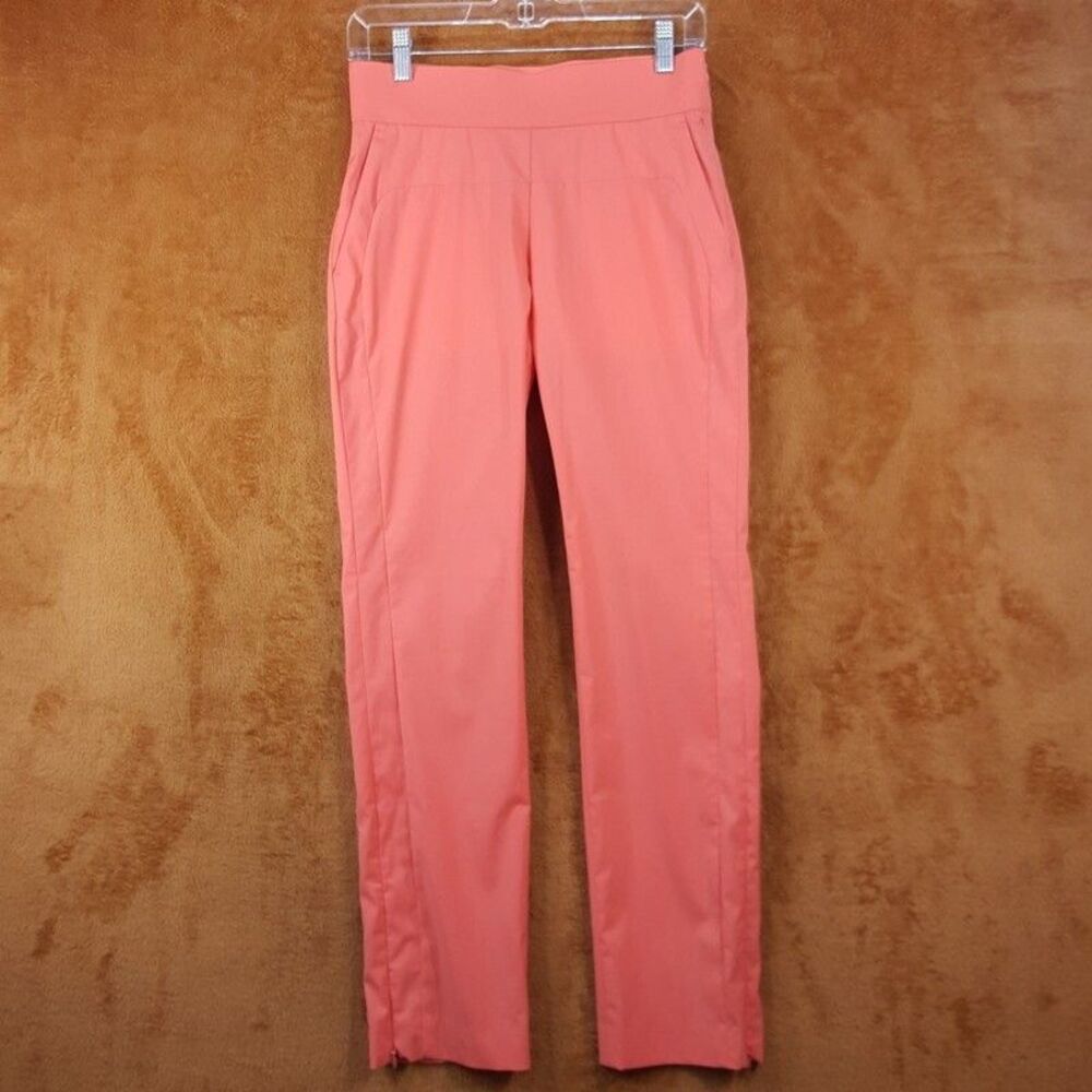 J LINDEBERG Pants Womens Size 26 Coral Straight Leg Pockets Golf Golfer LALEH